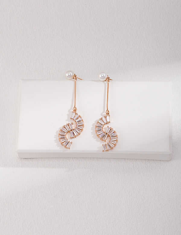 Silver temperament earrings