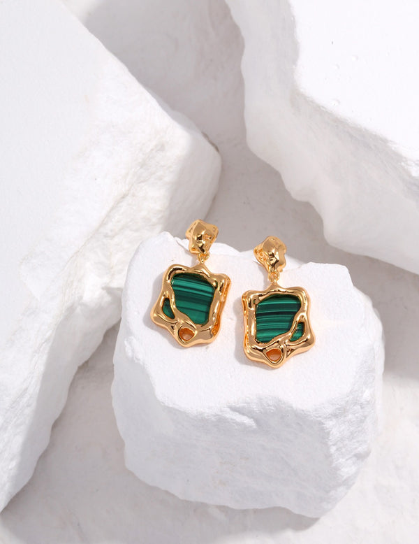 Malachite earrings