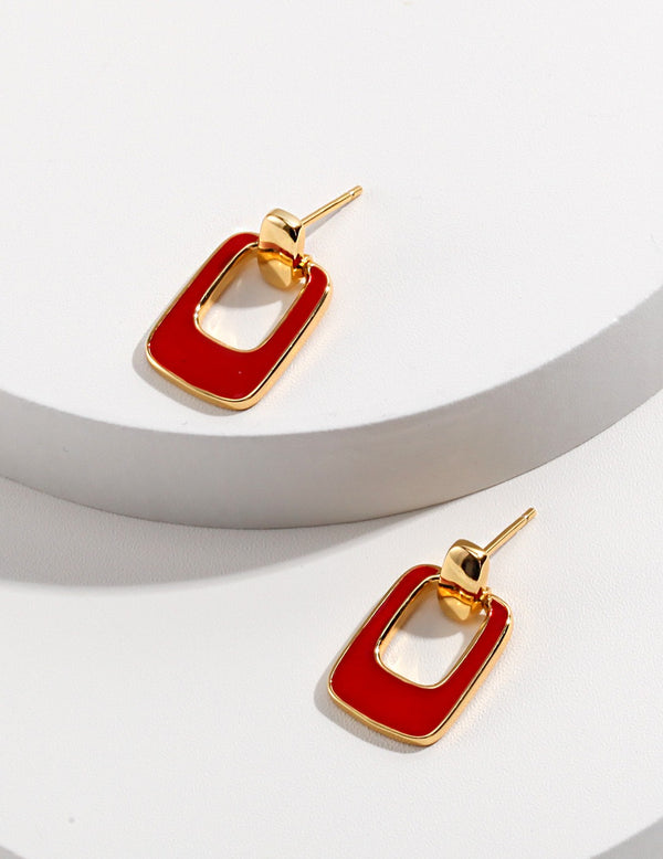 Red Drop Sumi earrings