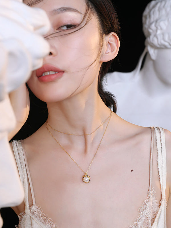 Simple and atmospheric style Beizhu necklace