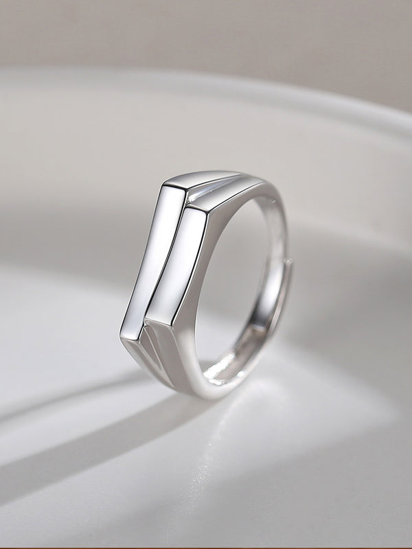 Pure silver rings can be stacked