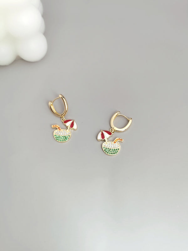 Summer drinking earrings