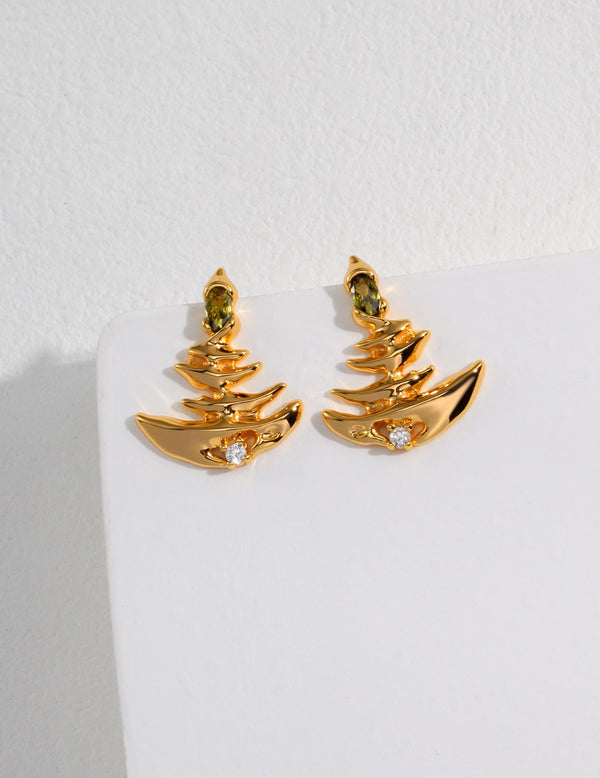 Natural wave earrings