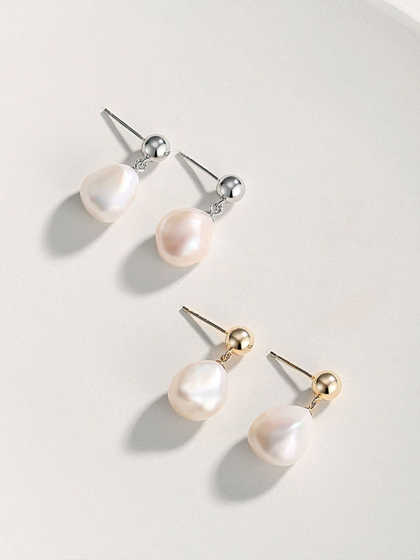 Alien pearl earrings