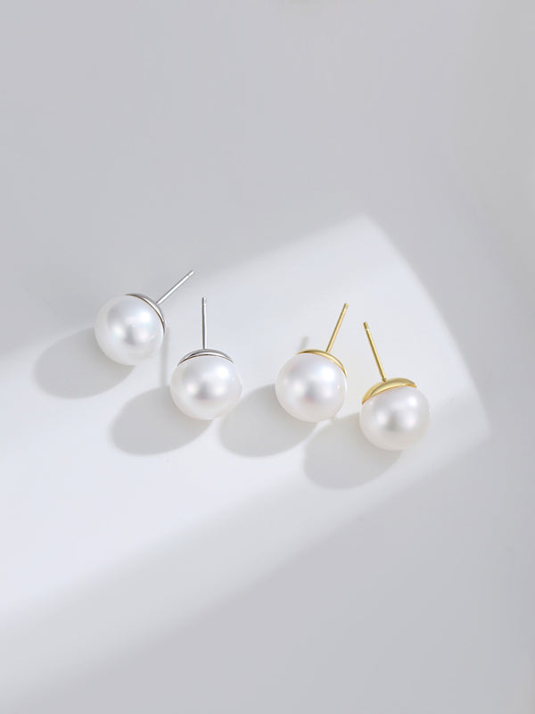 Natural freshwater pearl earrings