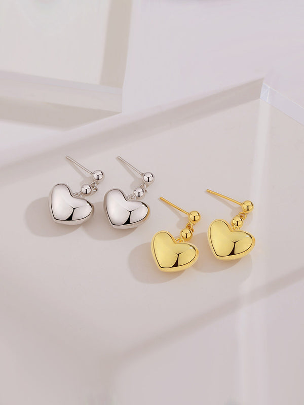 Simple heart -shaped earrings