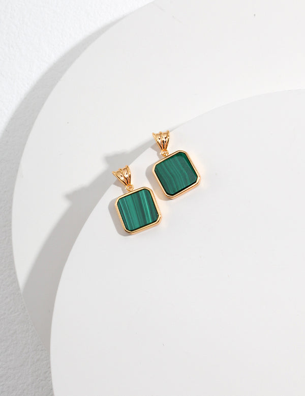 Malachite earrings