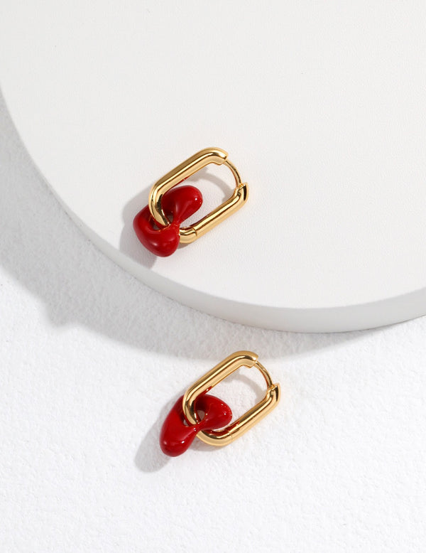 Love Red Drop Summer Earrings